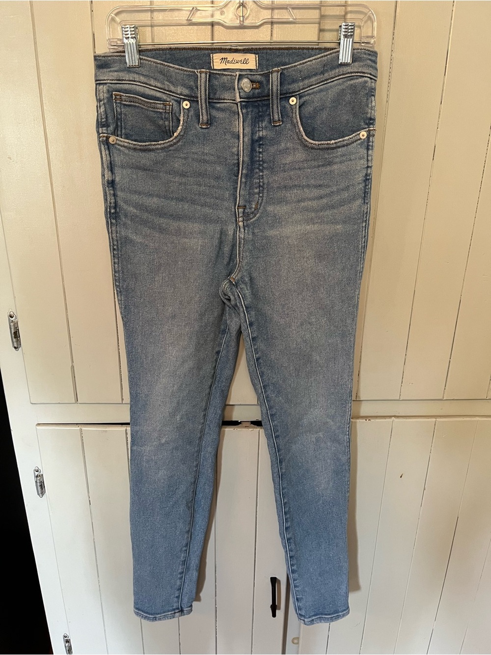 Madewell 10” High-Rise Skinny Jeans in Light Blue Wash Size 28